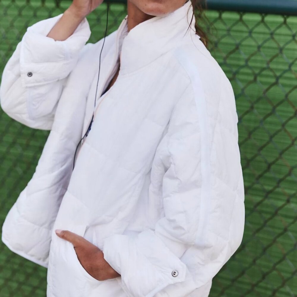 Free People Pippa Packable Puffer. White, XS